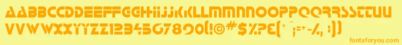 Galatican Font – Orange Fonts on Yellow Background