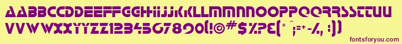 Galatican Font – Purple Fonts on Yellow Background