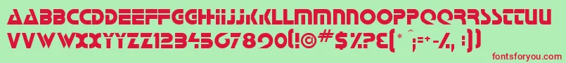 Galatican Font – Red Fonts on Green Background