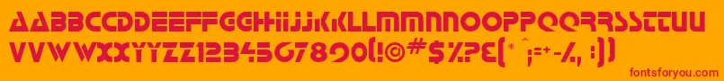 Galatican Font – Red Fonts on Orange Background