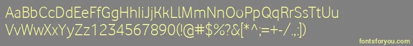 Шрифт VodafoneLight – жёлтые шрифты на сером фоне