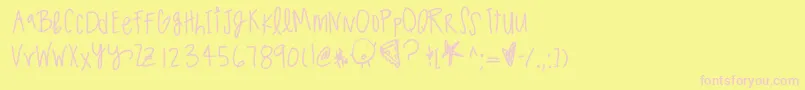 Sparklingsoda Font – Pink Fonts on Yellow Background