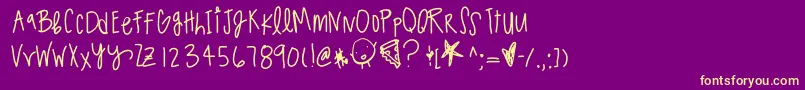 Sparklingsoda Font – Yellow Fonts on Purple Background