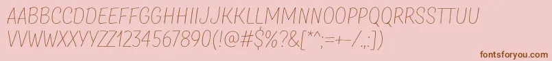 TtMastersDemoRoughThin Font – Brown Fonts on Pink Background