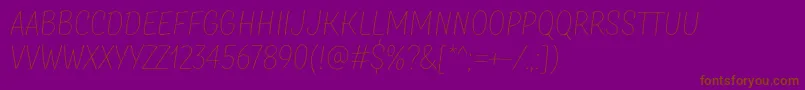 TtMastersDemoRoughThin Font – Brown Fonts on Purple Background