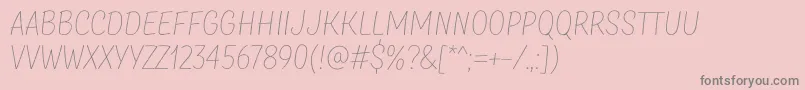 TtMastersDemoRoughThin Font – Gray Fonts on Pink Background