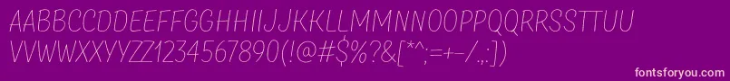 TtMastersDemoRoughThin Font – Pink Fonts on Purple Background
