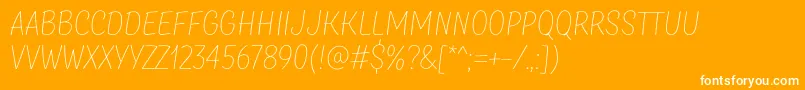 TtMastersDemoRoughThin Font – White Fonts on Orange Background