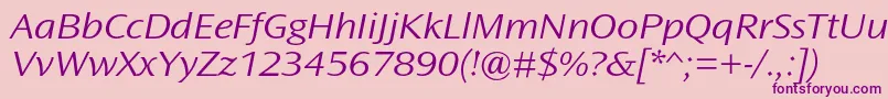 OceansansstdLightextita Font – Purple Fonts on Pink Background