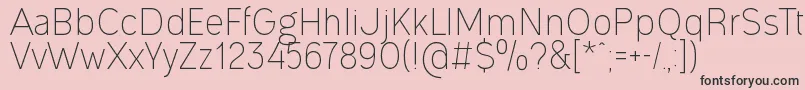 OgonekLight Font – Black Fonts on Pink Background