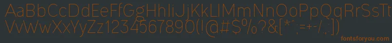 OgonekLight Font – Brown Fonts on Black Background