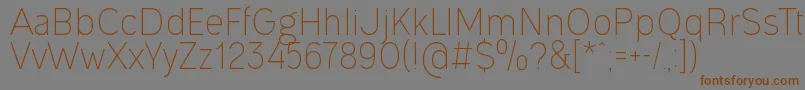 Шрифт OgonekLight – коричневые шрифты на сером фоне