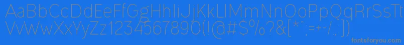 OgonekLight Font – Gray Fonts on Blue Background