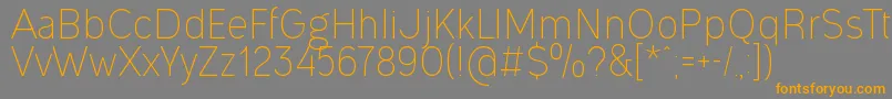 OgonekLight Font – Orange Fonts on Gray Background