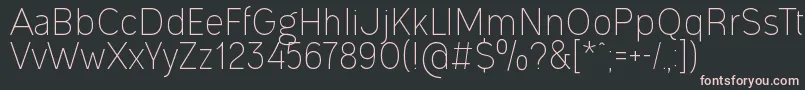 OgonekLight Font – Pink Fonts on Black Background