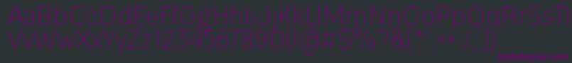 Шрифт OgonekLight – фиолетовые шрифты на чёрном фоне