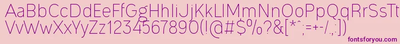 OgonekLight Font – Purple Fonts on Pink Background
