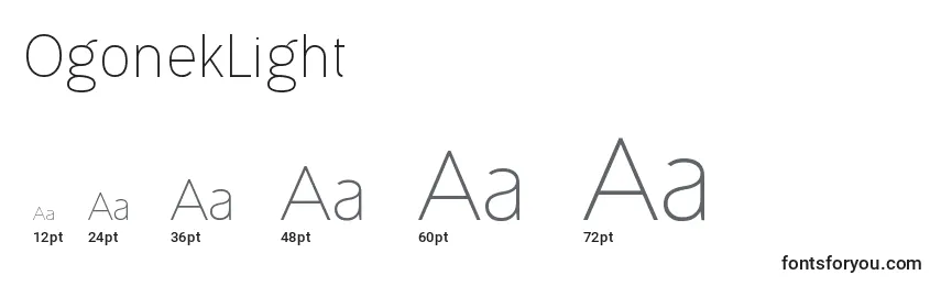 OgonekLight Font Sizes