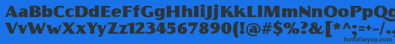 FlorentiaFatTrial Font – Black Fonts on Blue Background