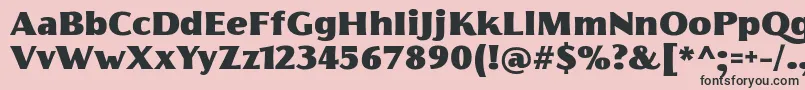 フォントFlorentiaFatTrial – ピンクの背景に黒い文字