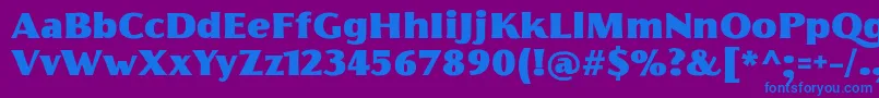 FlorentiaFatTrial Font – Blue Fonts on Purple Background