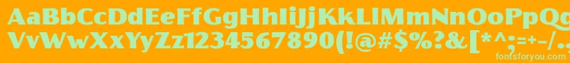FlorentiaFatTrial-Schriftart – Grüne Schriften auf orangefarbenem Hintergrund