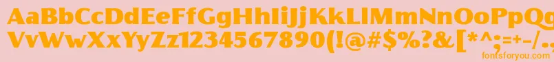 FlorentiaFatTrial Font – Orange Fonts on Pink Background