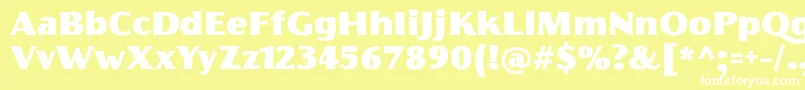 FlorentiaFatTrial Font – White Fonts on Yellow Background