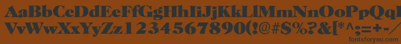 BroadviewRegular Font – Black Fonts on Brown Background