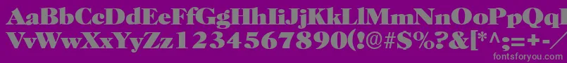 BroadviewRegular Font – Gray Fonts on Purple Background