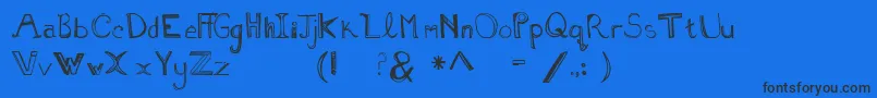 Sixtyfourdollarquestion Font – Black Fonts on Blue Background