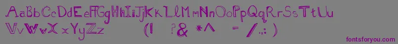 Sixtyfourdollarquestion Font – Purple Fonts on Gray Background