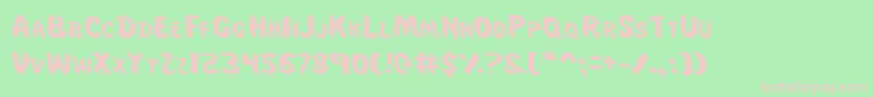 MissAmandaJones Font – Pink Fonts on Green Background