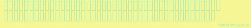 Fonte Uz10000les – fontes verdes em um fundo amarelo