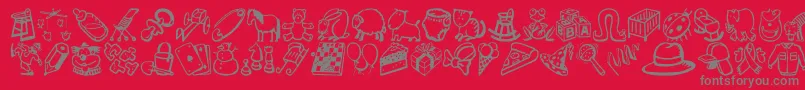 More about DftotspotsitcTt Font DftotspotsitcTt Font – Gray Fonts on Red Background