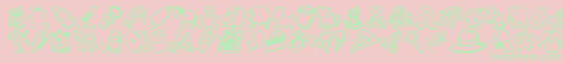 DftotspotsitcTt Font – Green Fonts on Pink Background