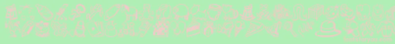 DftotspotsitcTt Font – Pink Fonts on Green Background