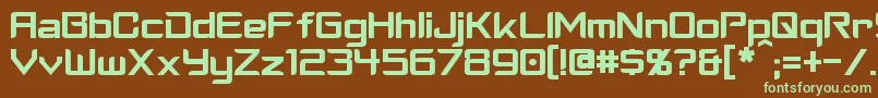 Cyberverse Font – Green Fonts on Brown Background