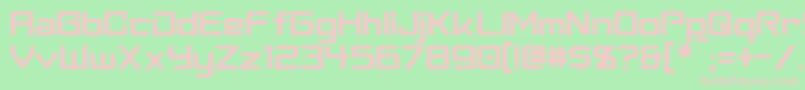 Cyberverse Font – Pink Fonts on Green Background