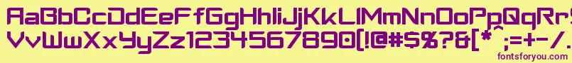 Cyberverse Font – Purple Fonts on Yellow Background