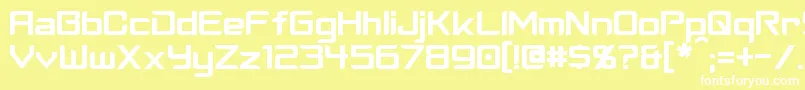 Cyberverse Font – White Fonts on Yellow Background