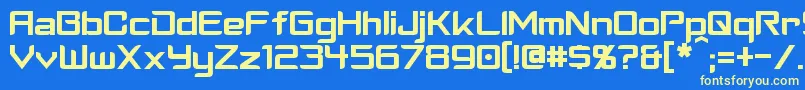 Cyberverse Font – Yellow Fonts on Blue Background