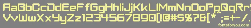 Cyberverse Font – Yellow Fonts on Gray Background