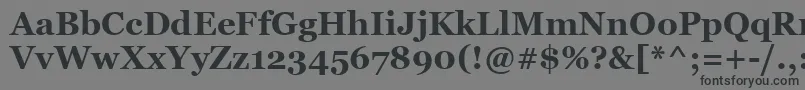 フォントGeorgiaBold – 黒い文字の灰色の背景