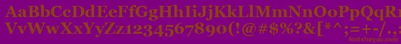 GeorgiaBold Font – Brown Fonts on Purple Background