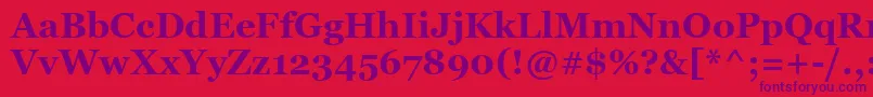GeorgiaBold Font – Purple Fonts on Red Background