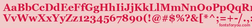 GeorgiaBold Font – Red Fonts on Pink Background