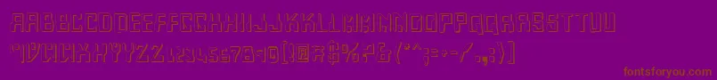 Homev2s-Schriftart – Braune Schriften auf violettem Hintergrund