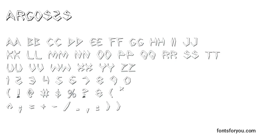 characters of argos2s font, letter of argos2s font, alphabet of  argos2s font