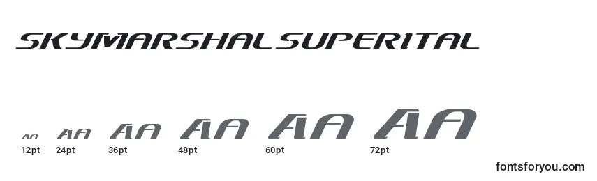 sizes of skymarshalsuperital font, skymarshalsuperital sizes